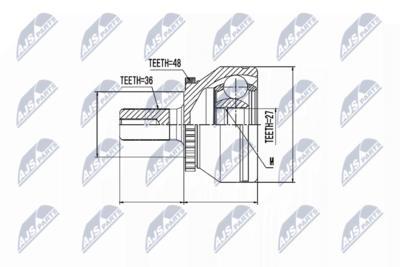 Joint Kit, drive shaft NTY NPZ-VV-017