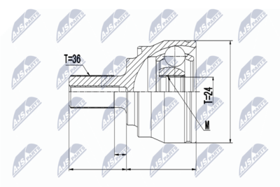 Joint Kit, drive shaft NTY NPZ-VV-020