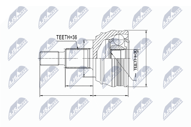 NTY NPZ-VW-007 Joint Kit, drive shaft