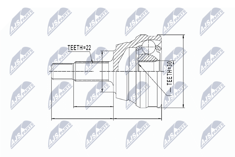 NTY NPZ-VW-012 Joint Kit, drive shaft