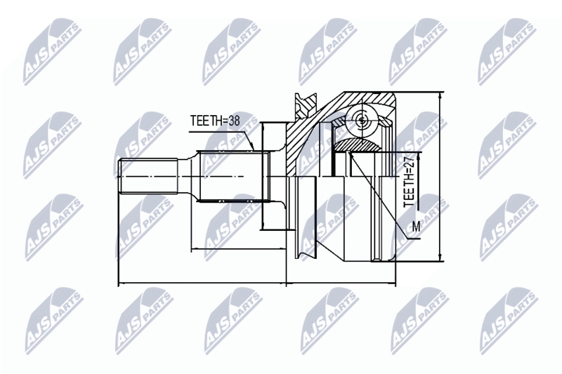 NTY NPZ-VW-032 Joint Kit, drive shaft