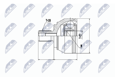 Joint Kit, drive shaft NTY NPZ-VW-037