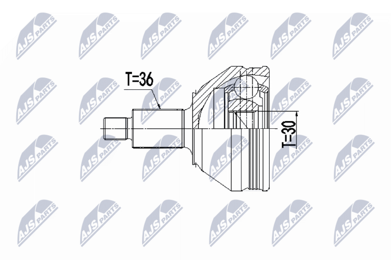 NTY NPZ-VW-048 Joint Kit, drive shaft