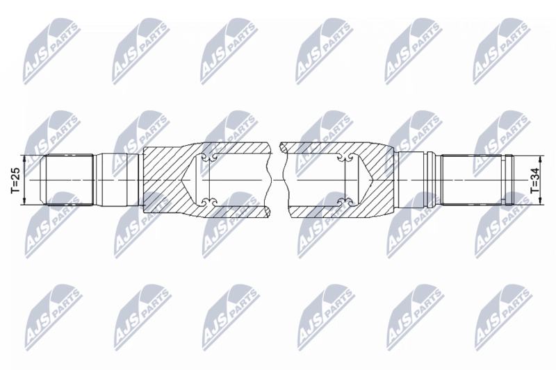 NTY NWP-PL-003 Drive Shaft