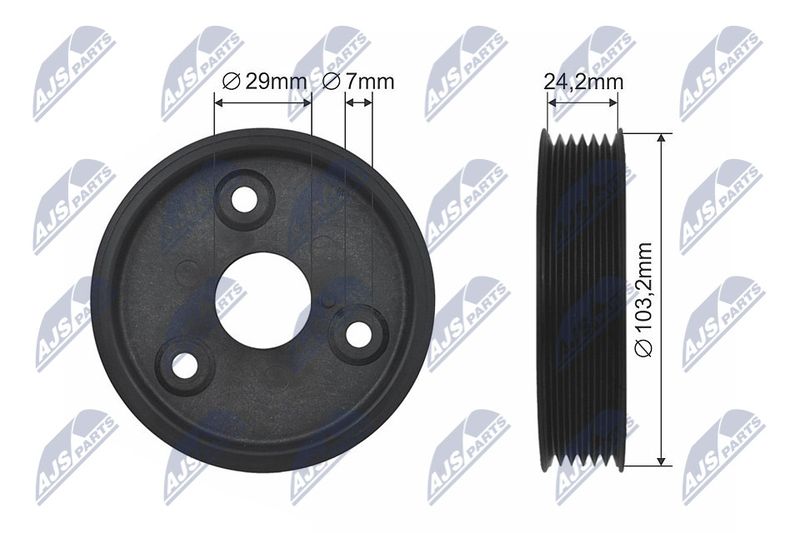 NTY RKP-RE-021 Tensioner Pulley, V-belt