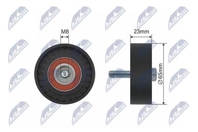 Deflection/Guide Pulley, V-ribbed belt NTY RNK-AR-005