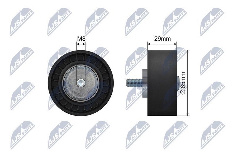 NTY RNK-AR-014 Deflection/Guide Pulley, V-ribbed belt
