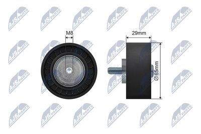 Deflection/Guide Pulley, V-ribbed belt NTY RNK-AR-014