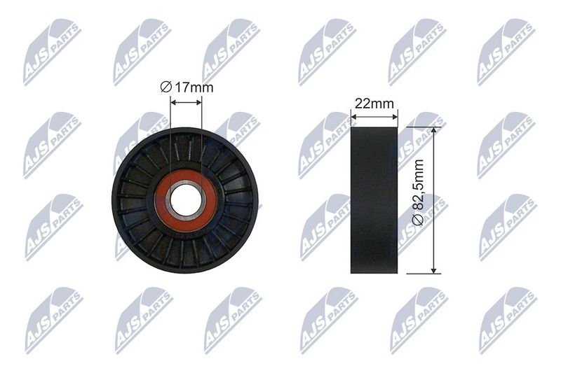 NTY RNK-AR-015 Tensioner Pulley, V-ribbed belt