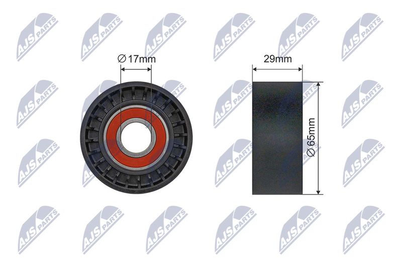 NTY RNK-AR-018 Tensioner Pulley, V-ribbed belt