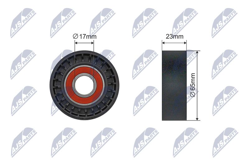 NTY RNK-AR-019 Tensioner Pulley, V-ribbed belt
