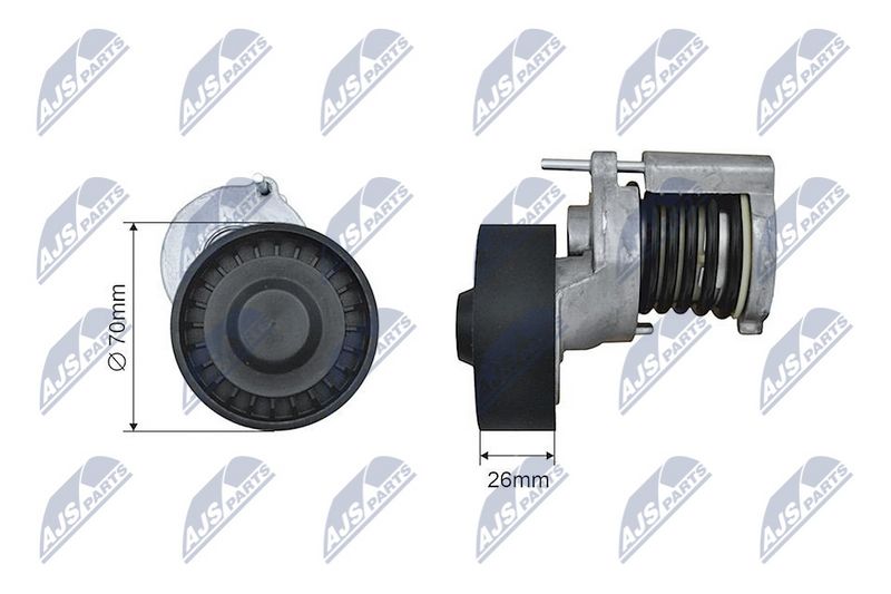 NTY RNK-AU-019 Tensioner Pulley, V-ribbed belt