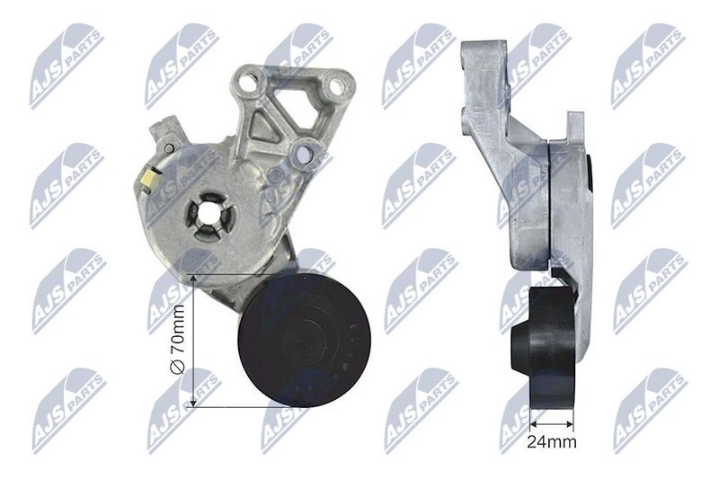 NTY RNK-AU-020 Tensioner Pulley, V-ribbed belt