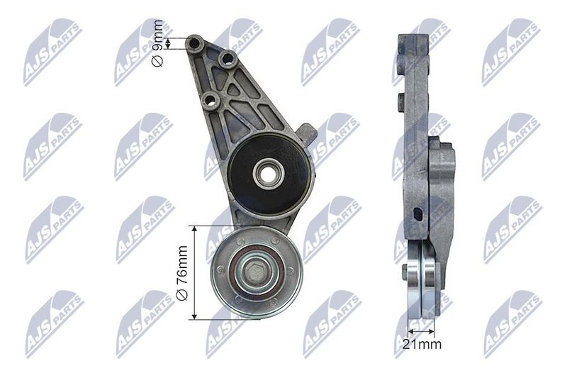 NTY RNK-AU-022 Tensioner Pulley, V-ribbed belt