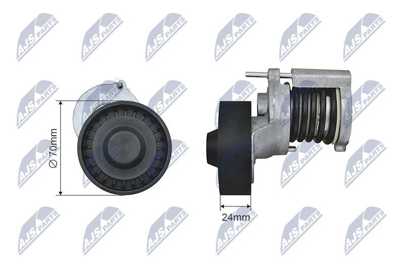NTY RNK-AU-029 Tensioner Pulley, V-ribbed belt