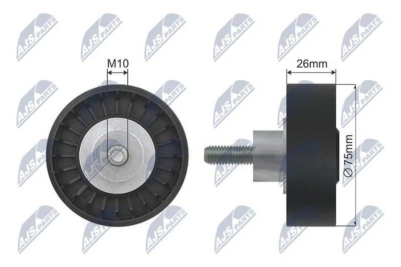 NTY RNK-AU-034 Deflection Pulley/Guide Pulley, V-belt