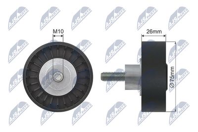 Deflection Pulley/Guide Pulley, V-belt NTY RNK-AU-034