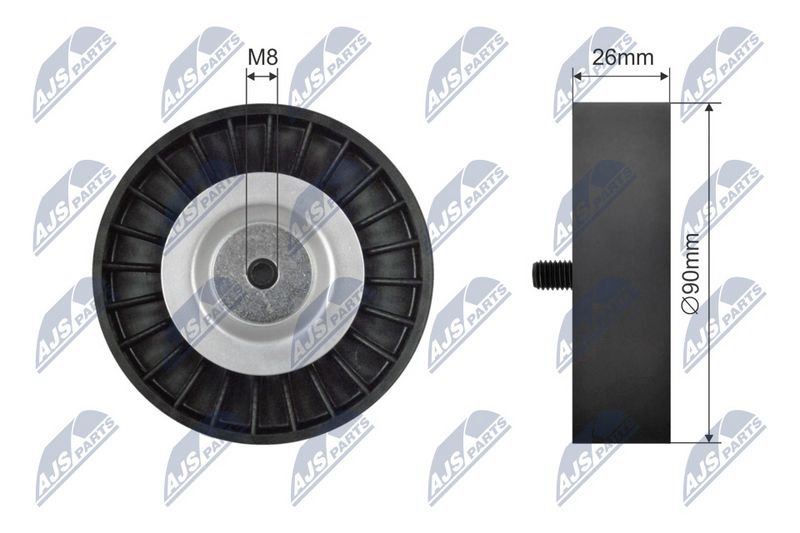 NTY RNK-AU-035 Deflection Pulley/Guide Pulley, V-belt