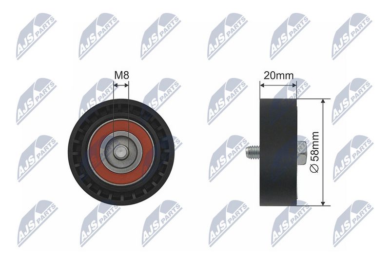 NTY RNK-AU-037 Deflection Pulley/Guide Pulley, V-belt