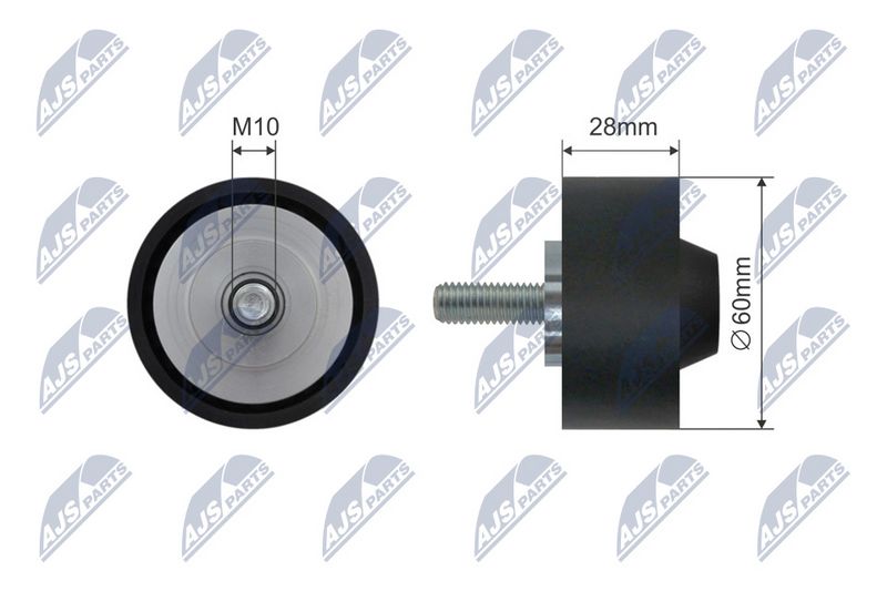 NTY RNK-AU-039 Deflection Pulley/Guide Pulley, V-belt