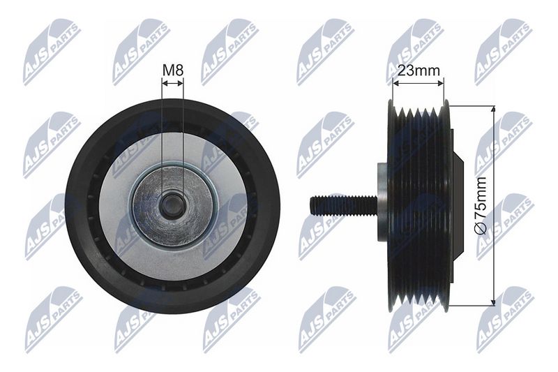 NTY RNK-AU-041 Deflection Pulley/Guide Pulley, V-belt