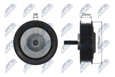 Deflection Pulley/Guide Pulley, V-belt NTY RNK-AU-041