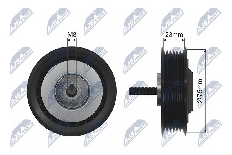 NTY RNK-AU-042 Deflection Pulley/Guide Pulley, V-belt