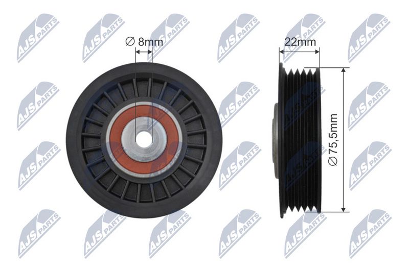 NTY RNK-AU-043 Deflection Pulley/Guide Pulley, V-belt