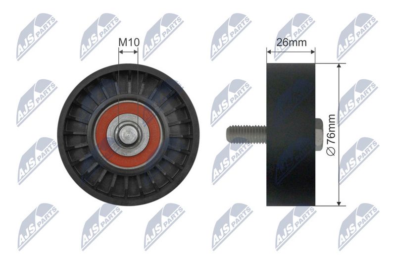 NTY RNK-AU-046 Deflection Pulley/Guide Pulley, V-belt