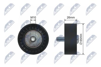 Deflection Pulley/Guide Pulley, V-belt NTY RNK-AU-047