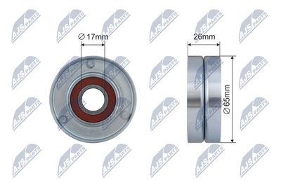 Deflection Pulley/Guide Pulley, V-belt NTY RNK-AU-049