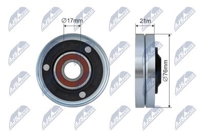 Deflection Pulley/Guide Pulley, V-belt NTY RNK-AU-054