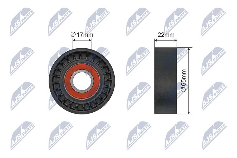 NTY RNK-AU-083 Tensioner Pulley, V-ribbed belt
