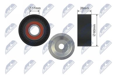 Tensioner Pulley, V-ribbed belt NTY RNK-BM-002A