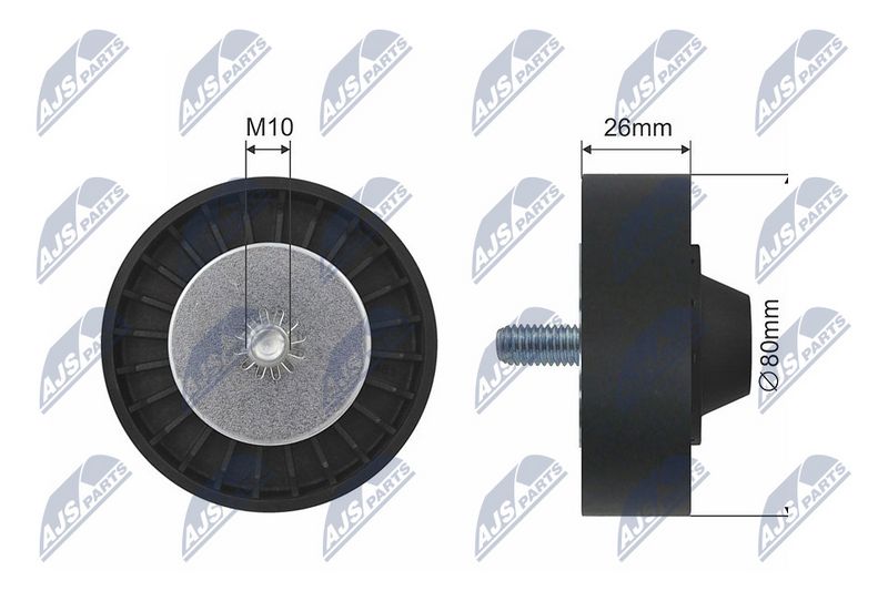 NTY RNK-BM-027 Deflection Pulley/Guide Pulley, V-belt