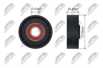 Tensioner Pulley, V-belt NTY RNK-BM-028