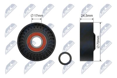 Deflection Pulley/Guide Pulley, V-belt NTY RNK-BM-029