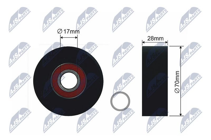 NTY RNK-BM-030 Tensioner Pulley, V-belt