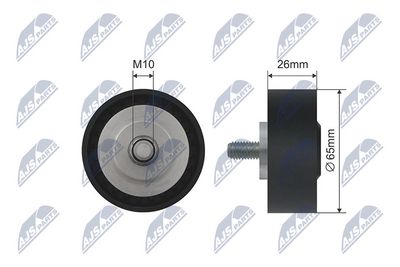 Deflection Pulley/Guide Pulley, V-belt NTY RNK-BM-032
