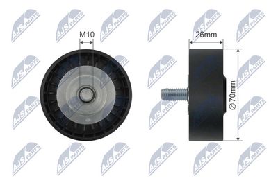 Deflection Pulley/Guide Pulley, V-belt NTY RNK-BM-036