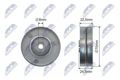 Deflection Pulley/Guide Pulley, V-belt NTY RNK-BM-039