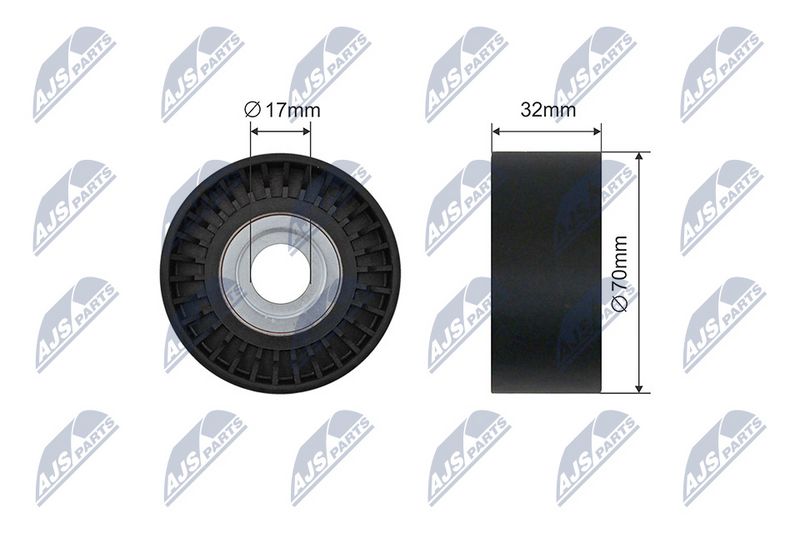 NTY RNK-BM-055 Tensioner Pulley, V-ribbed belt