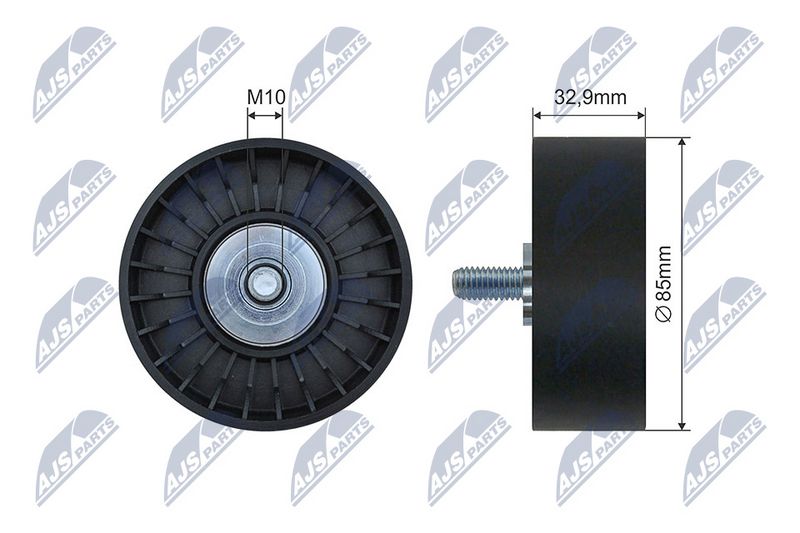 NTY RNK-BM-056 Tensioner Pulley, V-ribbed belt
