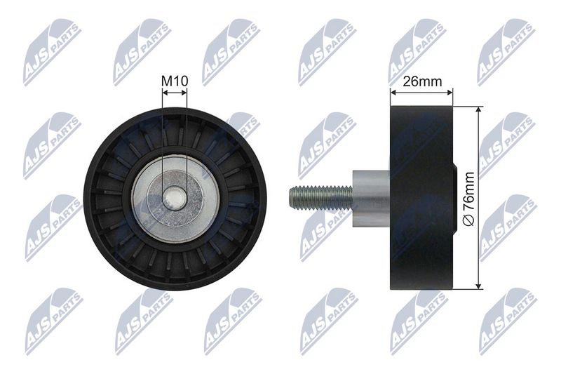 NTY RNK-BM-058 Tensioner Pulley, V-ribbed belt
