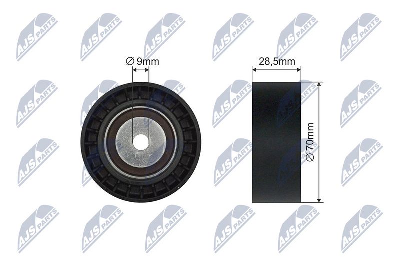 NTY RNK-BM-061 Tensioner Pulley, V-ribbed belt