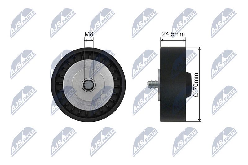 NTY RNK-BM-065 Tensioner Pulley, V-ribbed belt
