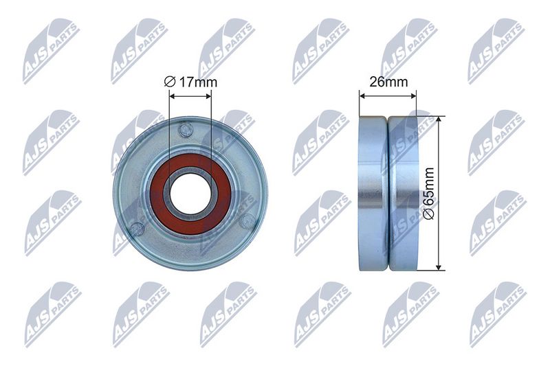 NTY RNK-BM-066 Tensioner Pulley, V-ribbed belt