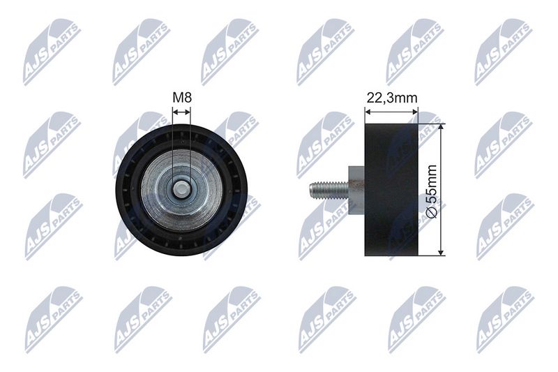 NTY RNK-BM-067 Deflection/Guide Pulley, V-ribbed belt