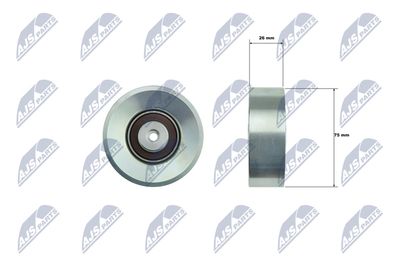 Deflection/Guide Pulley, V-ribbed belt NTY RNK-BM-073