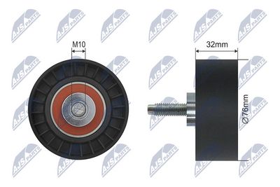 Deflection Pulley/Guide Pulley, timing belt NTY RNK-CH-006